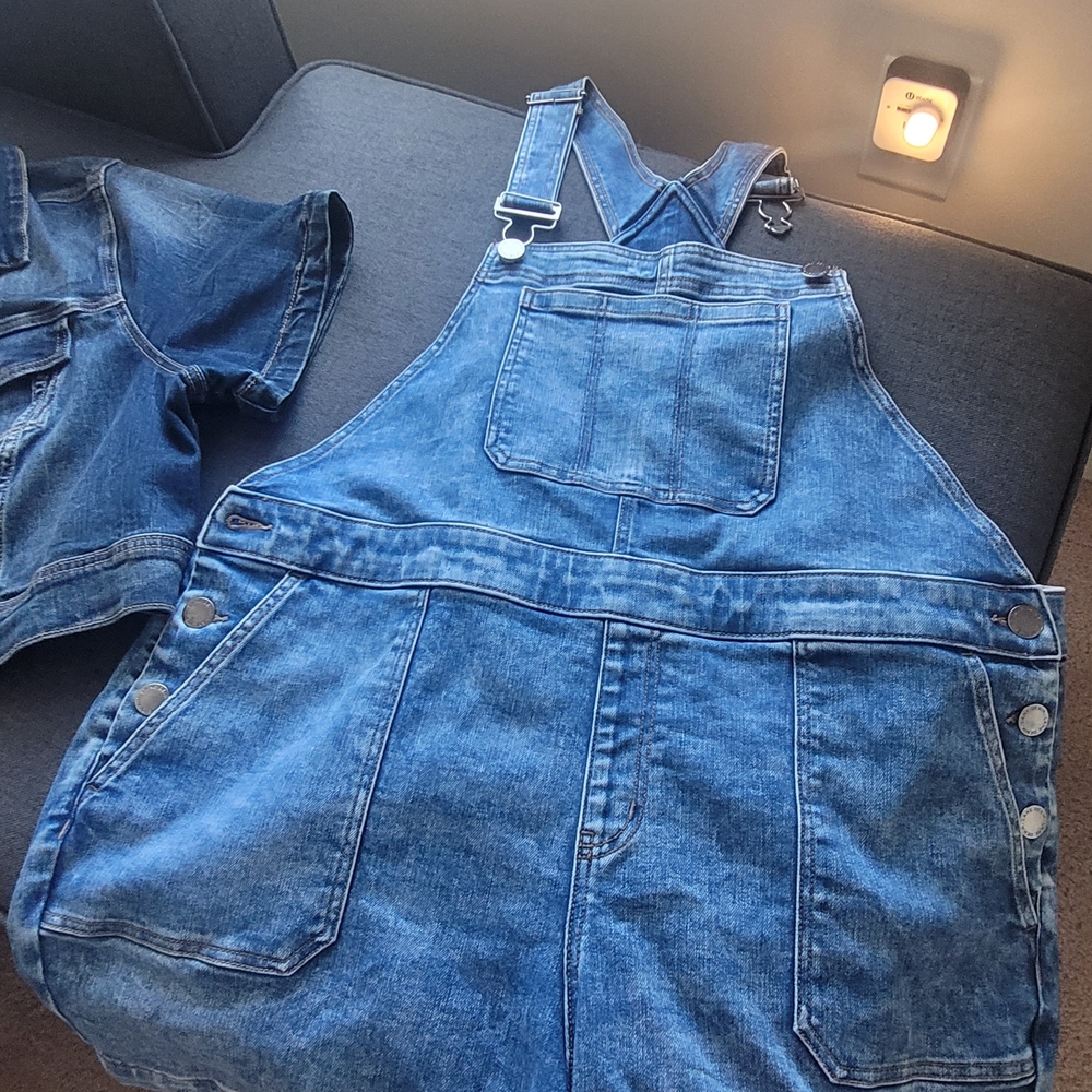 Lane Bryant Blue Denim Jeans Overalls